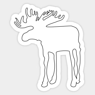 Moose to spot in scandinavia Sticker